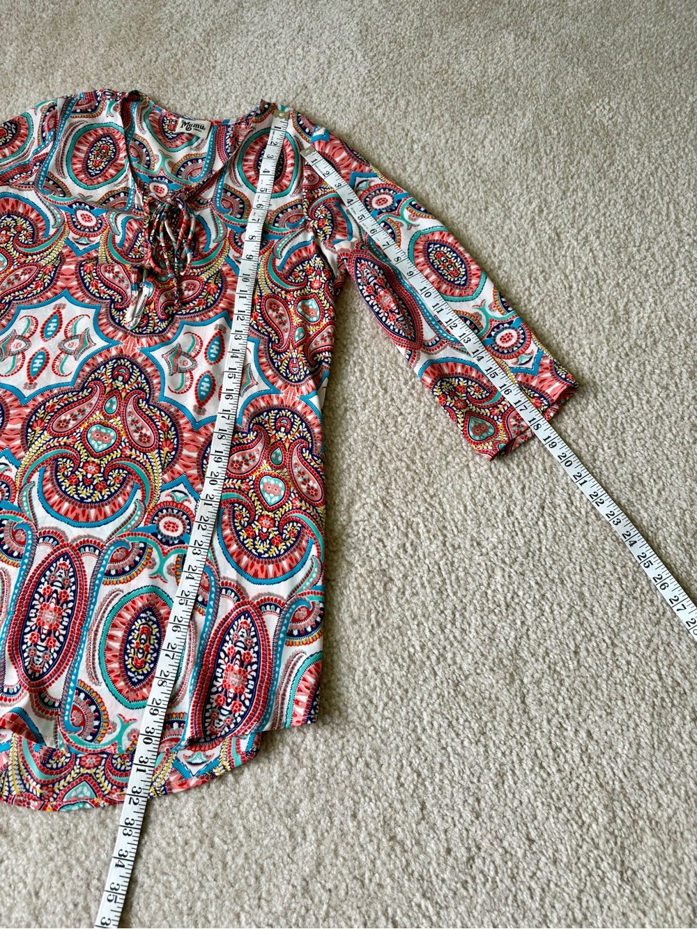 SHOW ME YOUR MUMU Lulu Paisley Tunic Cover Up Mini Dress—SZ. Small - Picture 12 of 14